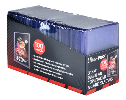 Ultra Pro - 3 x 4 Inch Toploaders & Sleeves 100 Pack