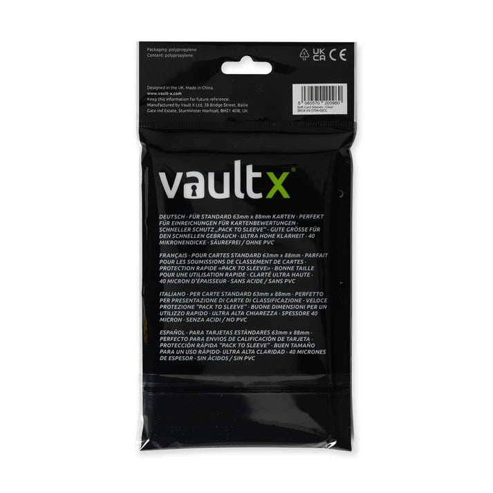 Vault X Standard Soft Card Sleeves (200ct)