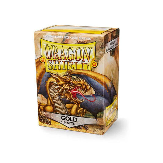 Dragon Shield - Matte Standard Size Sleeves 100pk - Gold