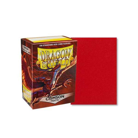 Dragon Shield - Matte Standard Size Sleeves 100pk - Crimson