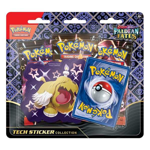 Pokémon TCG: Scarlet & Violet 4.5 Paldean Fates Tech Sticker Box - Fidough/Greavard/Maschiff