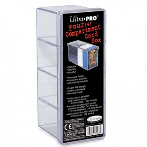 Ultra Pro - 4 Compartment Card Storage Box Clear