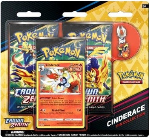 Pokémon TCG: Sword & Shield 12.5 Crown Zenith Pin Collection – Rillaboom / Cinderace / Inteleon