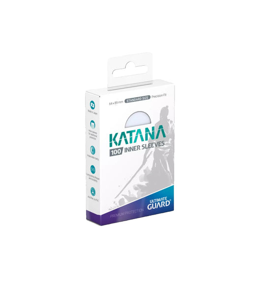 Ultimate Guard - Katana Precise-Fit Sleeves Standard Size - Transparent 100pk