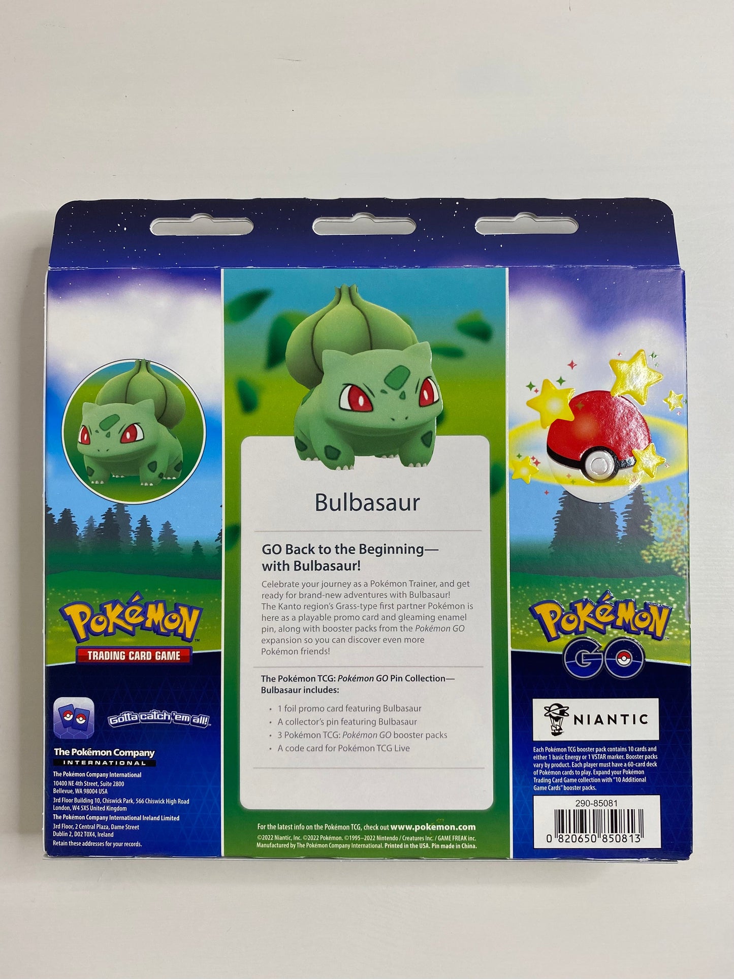 Pokemon TCG: Pokemon GO! Pin Collection: Bulbasaur or Charmander or Squirtle