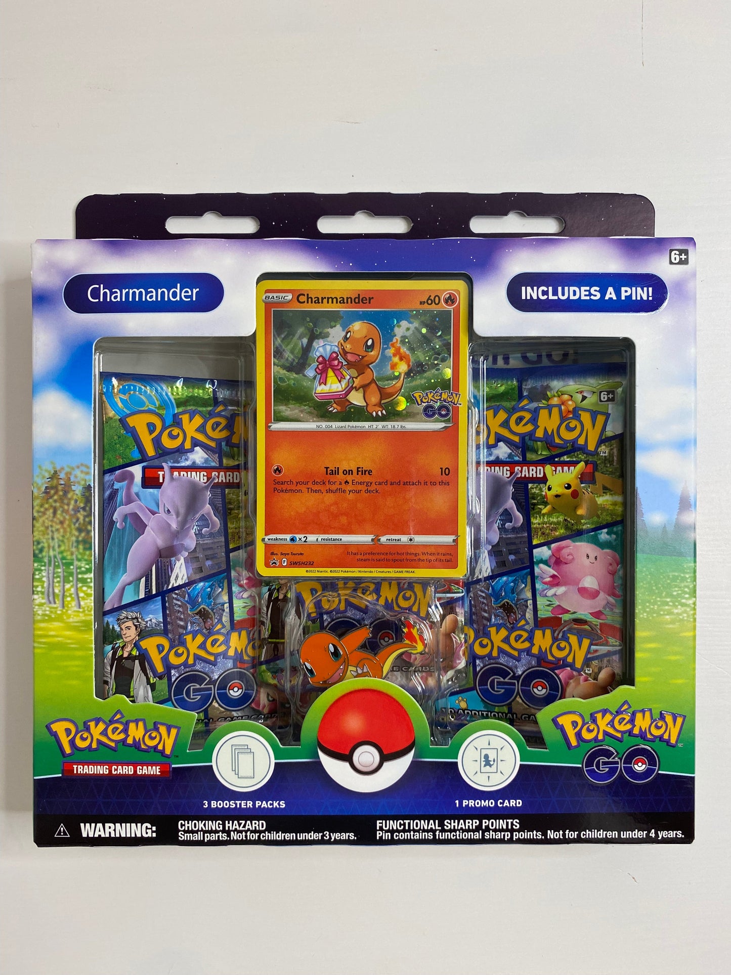 Pokemon TCG: Pokemon GO! Pin Collection: Bulbasaur or Charmander or Squirtle