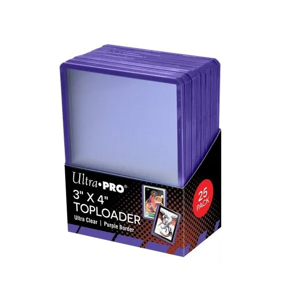 Ultra Pro - 3 x 4 Inch Purple Border Toploader 25 Pack