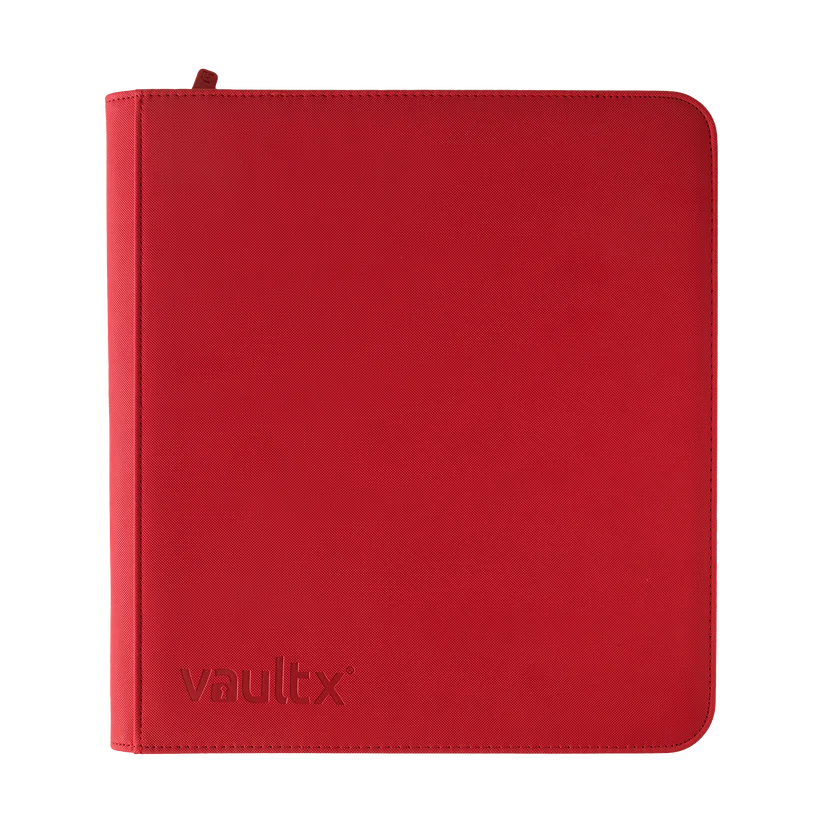 Vault X Exo-Tec 12-Pocket Zip Binder in fire red