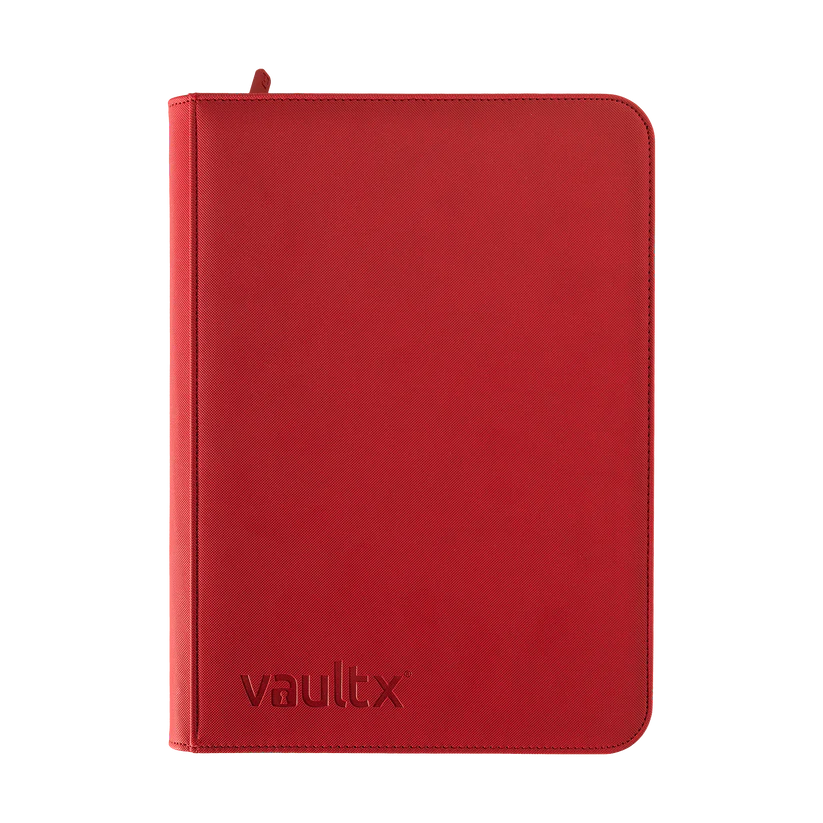 Vault X Exo-Tec 9-Pocket Zip Binder in fire red