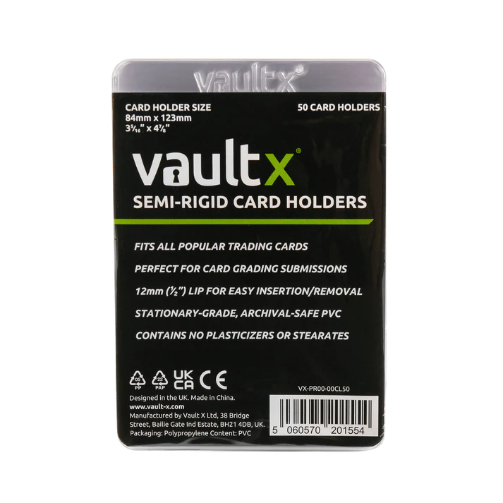 Vault X Standard Semi-Rigid Card Holders 50 count