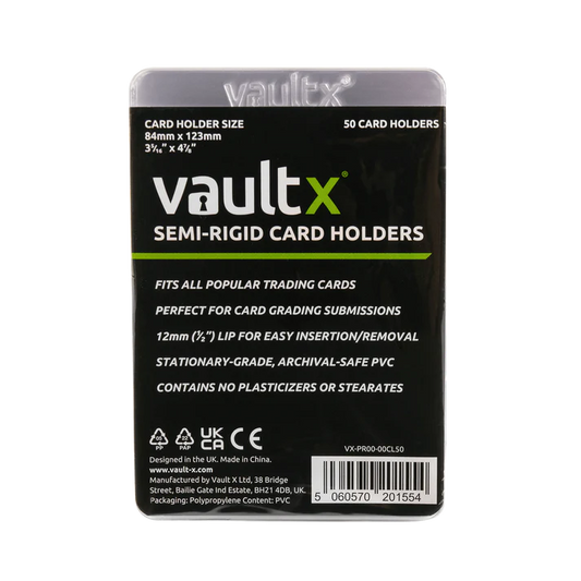 Vault X Standard Semi-Rigid Card Holders 50 count